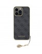 Guess iPhone 15 Pro Max Case Cover 4G Charms Gray