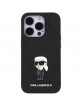 Karl Lagerfeld iPhone 15 Pro Hülle Case Cover Glitter Ikonik Schwarz