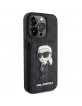 Karl Lagerfeld iPhone 15 Pro Hülle Case Cover Cardslot Stand Schwarz
