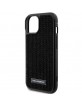 Karl Lagerfeld iPhone 15 Case Rhinestone Metal Plate Black