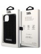 Karl Lagerfeld iPhone 15 Case Rhinestone Metal Plate Black