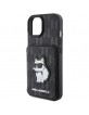 Karl Lagerfeld iPhone 15 Case Cover Choupette Cardslot Stand Black