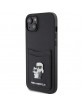 Karl Lagerfeld iPhone 15 Case Karl Choupette Cardslot Black
