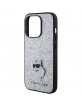 Karl Lagerfeld iPhone 15 Pro Max Case Glitter Choupette Silver