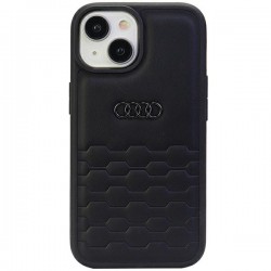 Audi iPhone 15 Plus Case Cover GT Faux Leather Black