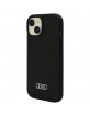 Audi iPhone 15 Plus Case Cover Q3 Silicone Microfiber Black