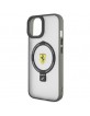 Ferrari iPhone 15 Hülle Case Magsafe Ring Stand Halter Transparent