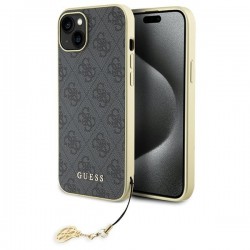 Guess iPhone 15 Plus Hülle Case Cover 4G Charms Grau