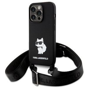 Karl Lagerfeld iPhone 15 Pro Case Crossbody Choupette Black