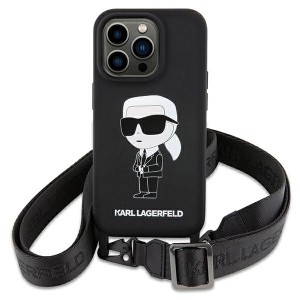 Karl Lagerfeld iPhone 15 Case Crossbody Ikonik Black