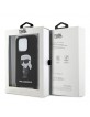 Karl Lagerfeld iPhone 15 Pro Max Hülle Case Crossbody Ikonik Schwarz