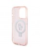 Karl Lagerfeld iPhone 15 Pro Max Hülle Case Ring Stand Magsafe Halter K & C Rosa Pink