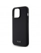 Tumi iPhone 15 Pro Max Case Genuine Leather MagSafe Balistic Pattern Black