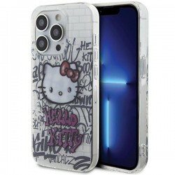 Hello Kitty iPhone 13 Pro Max Case Cover Kitty On Bricks Graffiti White