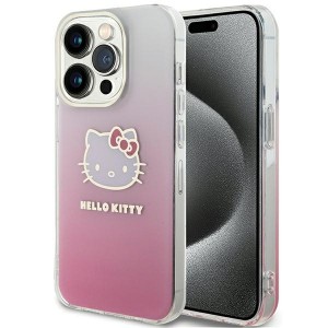 Hello Kitty iPhone 15 Pro Hülle Case Cover Electrop Kitty Kopf Rosa Pink