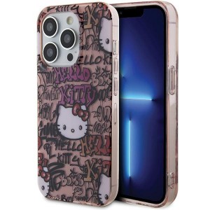 Hello Kitty iPhone 15 Pro Hülle Case Cover Tags Graffiti Rosa Pink
