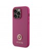 Guess iPhone 15 Pro Case Cover Rhinestone 4G Diamond Pink