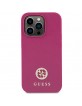 Guess iPhone 15 Pro Hülle Case Cover Strass 4G Diamond Pink