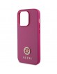 Guess iPhone 15 Pro Case Cover Rhinestone 4G Diamond Pink