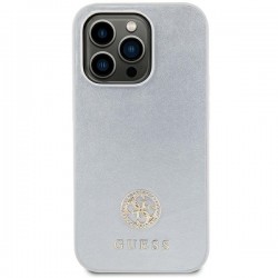 Guess iPhone 15 Plus Case Cover Rhinestone 4G Diamond Silver