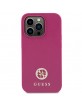 Guess iPhone 15 Pro Max Case Cover Rhinestone 4G Diamond Pink