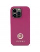 Guess iPhone 15 Pro Max Hülle Case Cover Strass 4G Diamond Pink