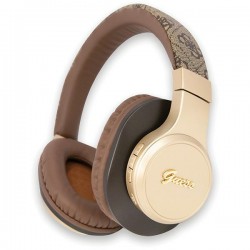 Guess Bluetooth On Ear Headphones 4G Script Brown