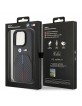 BMW iPhone 15 Pro Max Case Carbon Stamped Tricolor Stripe Black