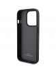 BMW iPhone 15 Pro Max Case Genuine Leather Pattern Quilted Black