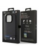 BMW iPhone 15 Pro Hülle Case Leather Carbon MagSafe Schwarz