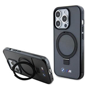 BMW iPhone 15 Pro Case Cover Ring Stand M MagSafe Black
