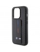 BMW iPhone 15 Pro Case Cover Grip Stand Carbon M Black