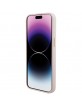 Guess iPhone 15 Pro Hülle Case Silikon 4G Strass Diamond Logo Rosa