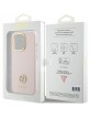 Guess iPhone 15 Pro Case Silicone 4G Rhinestone Diamond Logo Pink