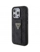 Guess iPhone 15 Pro Case Grip Stand Rhinestone Diamond Black