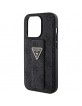 Guess iPhone 15 Pro Case Grip Stand Rhinestone Diamond Black