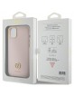 Guess iPhone 15 Plus Case Silicone 4G Rhinestone Diamond Logo Pink