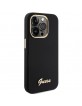 Guess iPhone 15 Pro Max Case Silicone Metal Logo Black