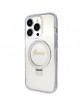 Guess iPhone 15 Pro Case Cover Ring Stand MagSafe Transparent