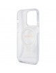 Guess iPhone 15 Pro Case Cover Ring Stand MagSafe Transparent