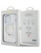 Guess iPhone 15 Pro Case Cover Ring Stand MagSafe Transparent