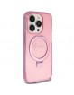 Guess iPhone 15 Pro Hülle Case Cover Ring Stand MagSafe Rosa Pink