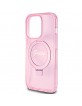 Guess iPhone 15 Pro Case Cover Ring Stand MagSafe Pink