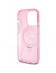 Guess iPhone 15 Pro Case Cover Ring Stand MagSafe Pink