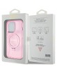 Guess iPhone 15 Pro Case Cover Ring Stand MagSafe Pink