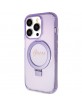 Guess iPhone 15 Pro Hülle Case Cover Ring Stand MagSafe Violett