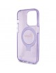 Guess iPhone 15 Pro Hülle Case Cover Ring Stand MagSafe Violett