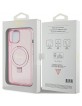 Guess iPhone 15 Case Cover Ring Stand MagSafe Pink