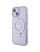 Guess iPhone 15 Case Cover Ring Stand MagSafe Purple