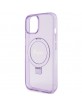 Guess iPhone 15 Hülle Case Cover Ring Stand MagSafe Violett